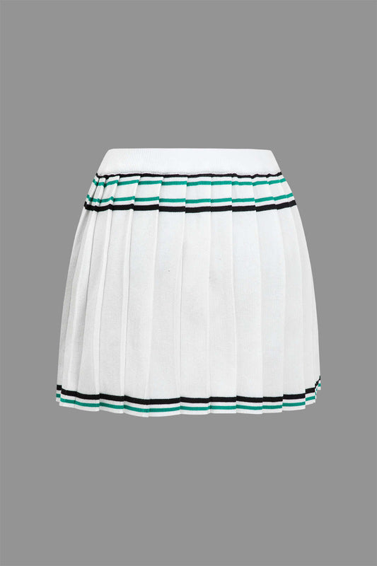 IVY | PLEATED TENNIS SKIRT WHITE