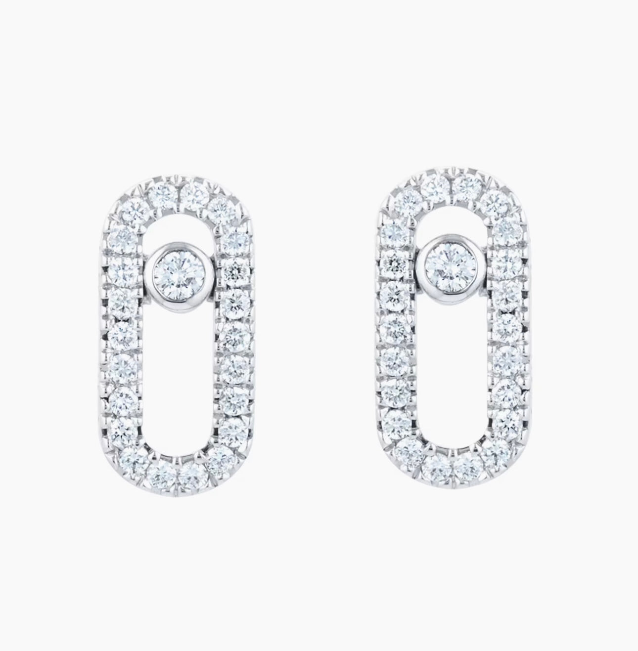 LUMINA | DIAMOND LINK EARRINGS SILVER