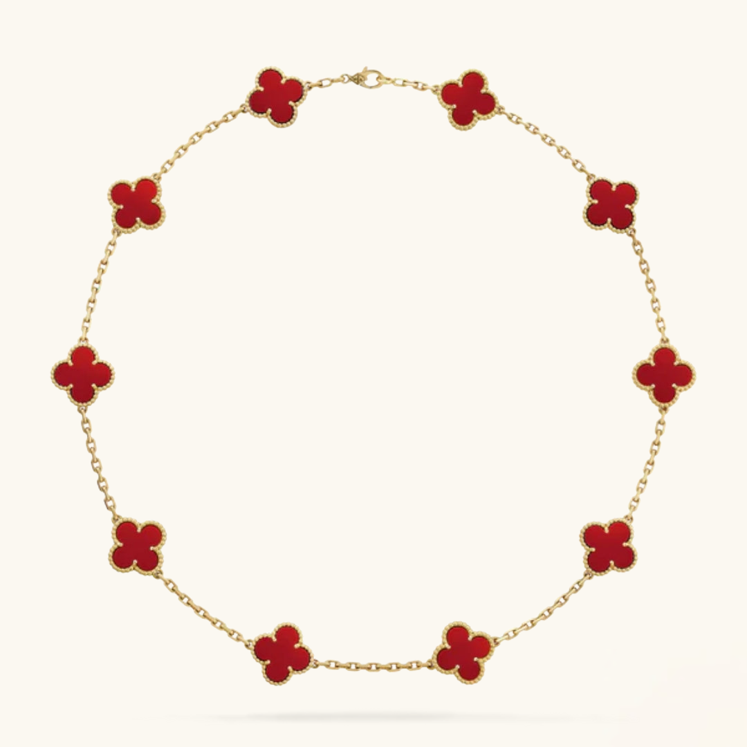 STELLA RED CLOVER NECKLACE