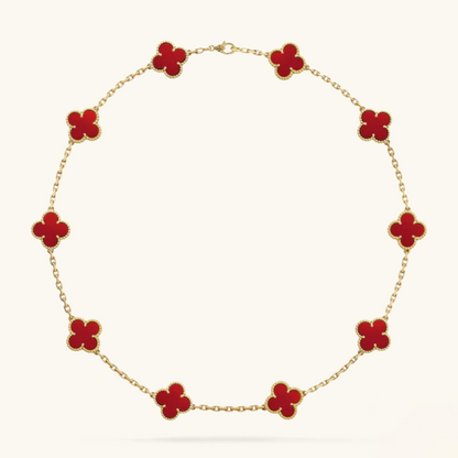STELLA RED CLOVER NECKLACE