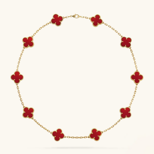 STELLA RED CLOVER NECKLACE