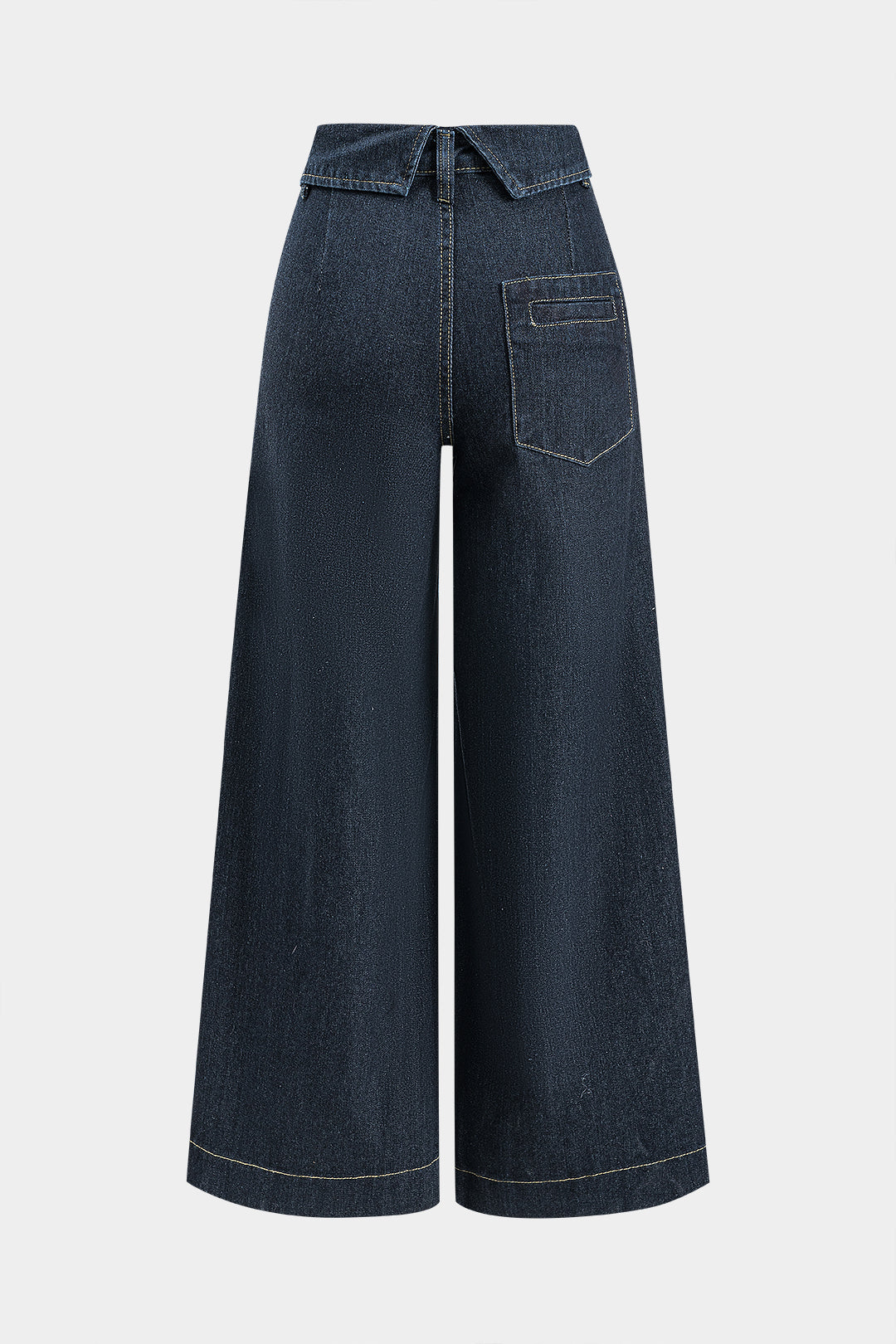 Denim Wide Leg Low Waist Jeans BLACK
