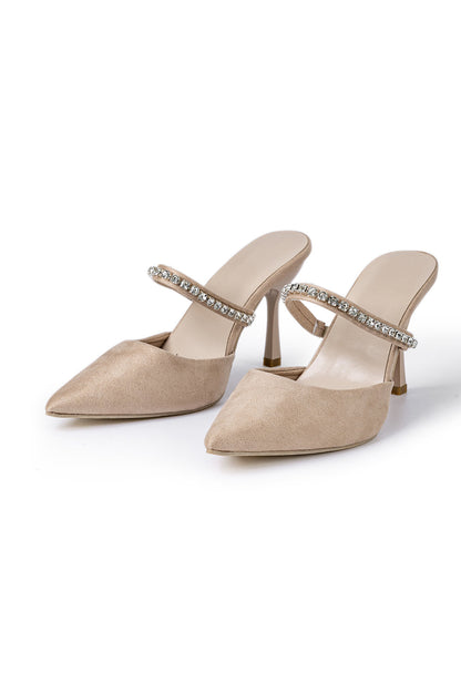 AURORA CRYSTAL MULES BEIGE