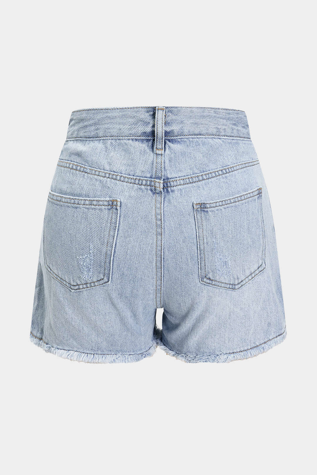 ISALINE | PEARL CHAIN DENIM SHORTS