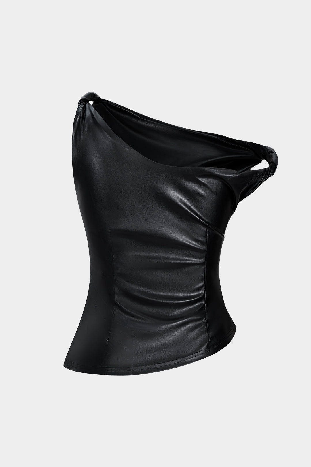 NOCTURNE | ASYMMETRIC LEATHER TOP