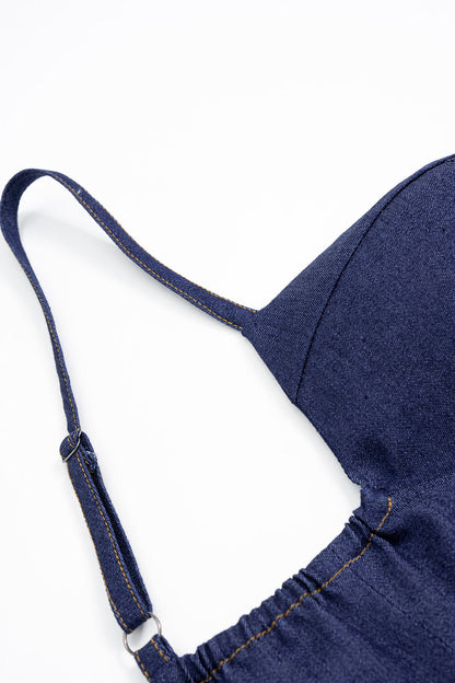 SERAPHINE | DENIM CORSET MIDI DRESS