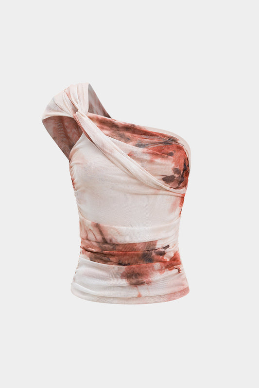 AMARIS | ONE SHOULDER DRAPED TOP