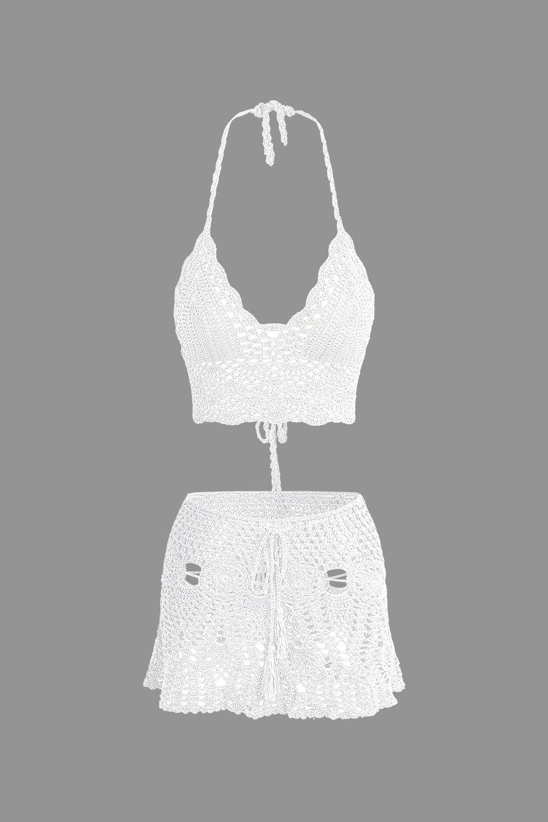 ISLA | CROCHET TWO PIECE SET WHITE