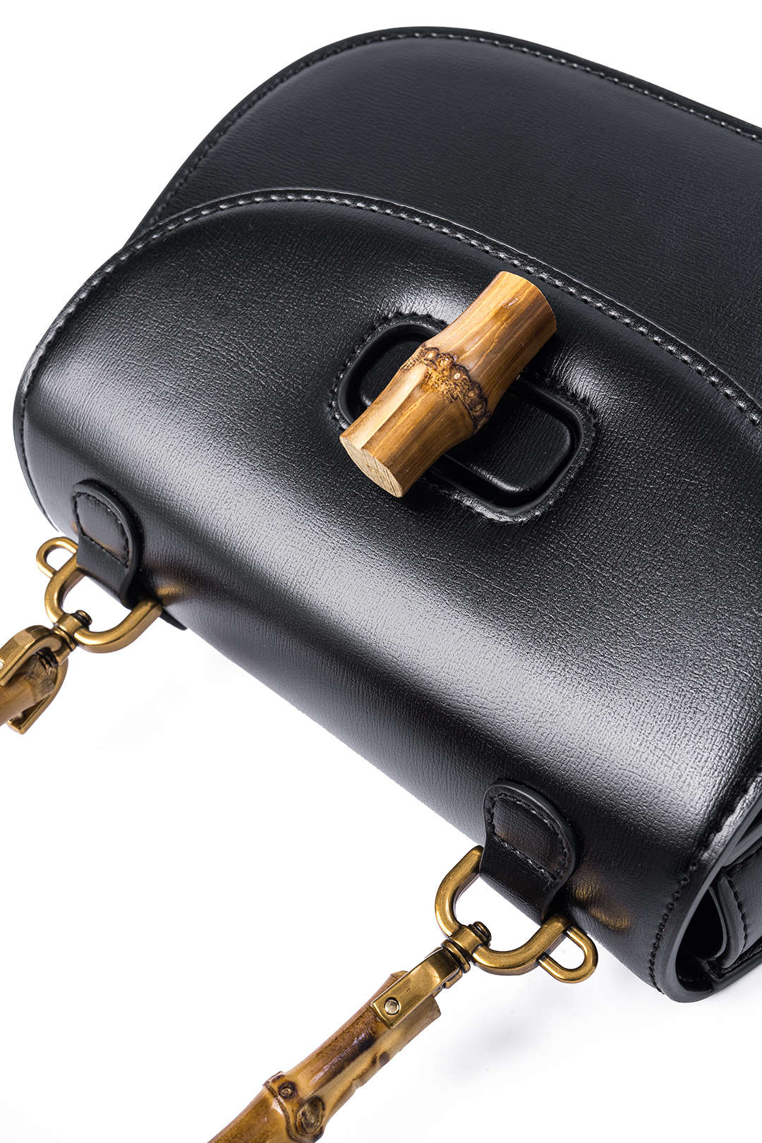 Bamboo Design Cross-Body Bag BLACK ONE SIZE