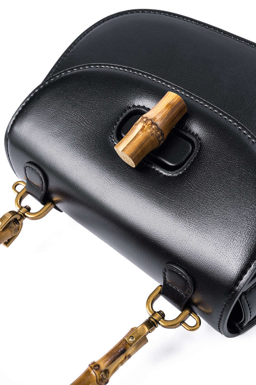 Bamboo Design Cross-Body Bag BLACK ONE SIZE