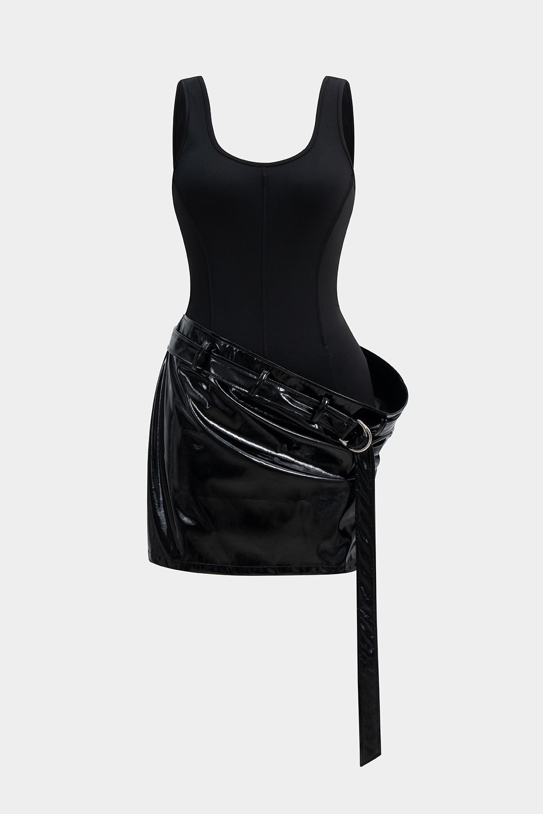 RAVEN | BELTED CONTRAST MINI DRESS