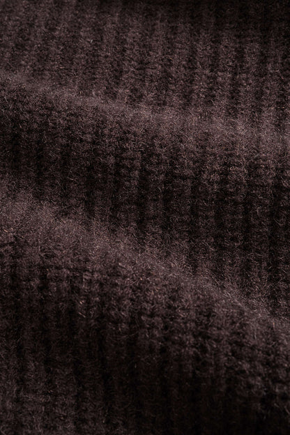 MIREIA | KNIT WRAP CARDIGAN BROWN