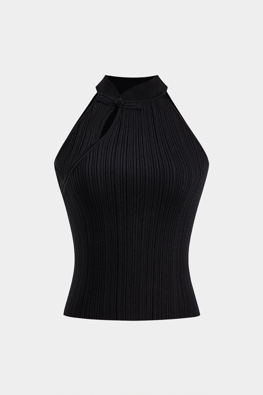 NOIRIS | RIBBED HALTER KNIT TOP