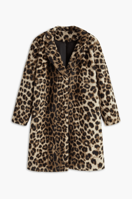 LEONORA | FAUX FUR LEOPARD COAT