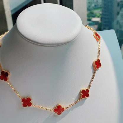 STELLA RED CLOVER NECKLACE