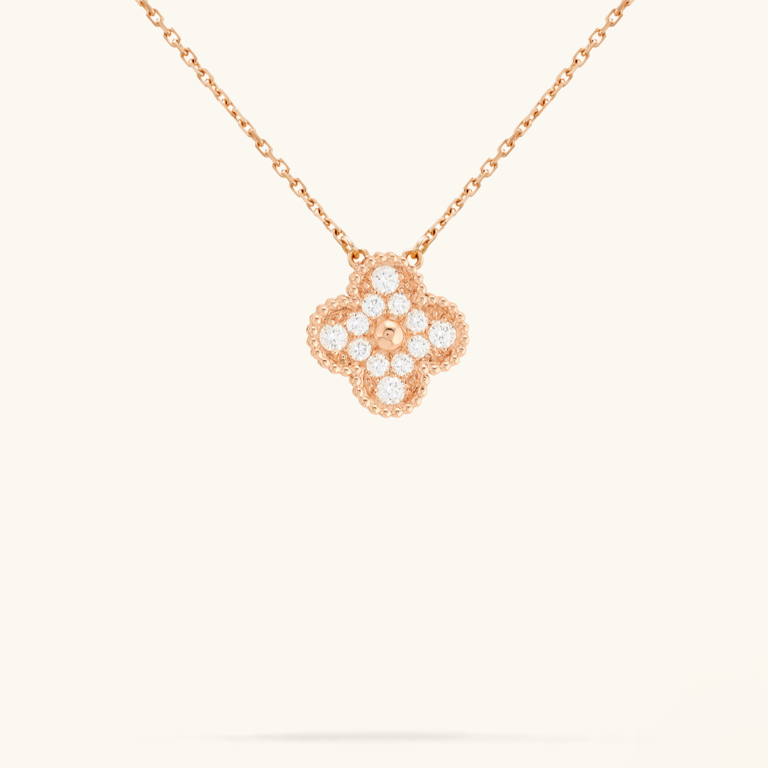 STELLA PAVÉ CLOVER NECKLACE