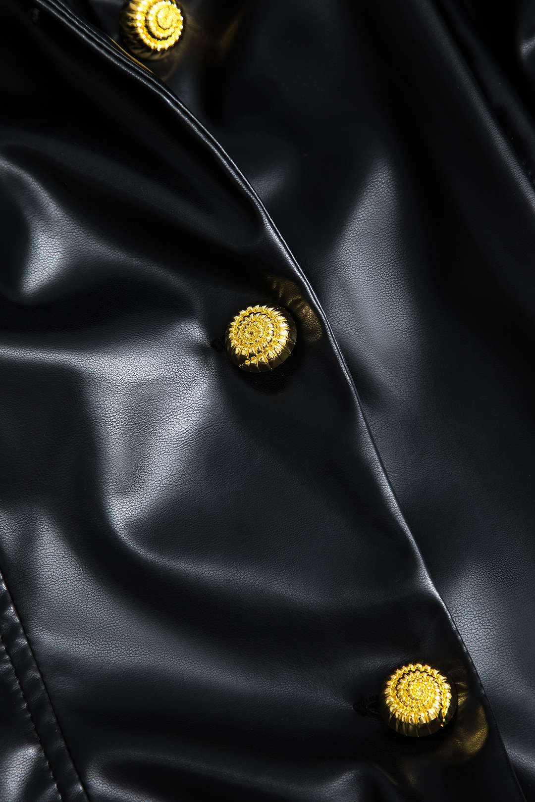 MAELYS | PEPLUM FAUX LEATHER JACKET