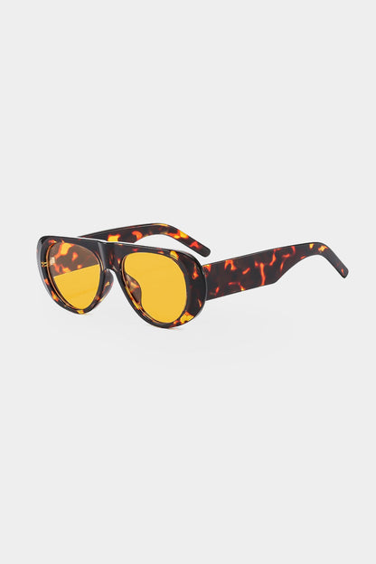 Oval Frame Sunglasses COFFEE ONE SIZE