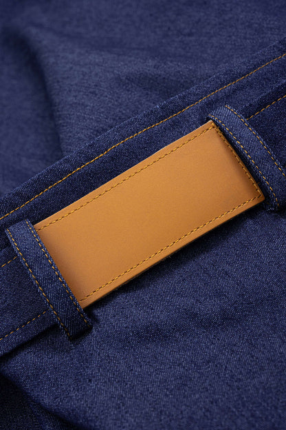 SERAPHINE | DENIM CORSET MIDI DRESS