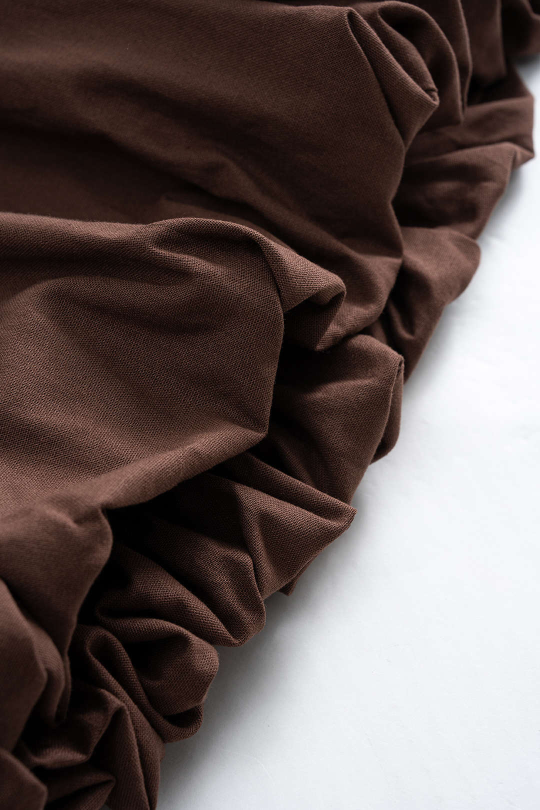 CAMILLE | BUBBLE HEM CORSET MINI DRESS BROWN