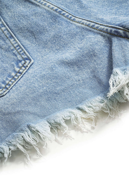 NOA | DISTRESSED DENIM SHORTS