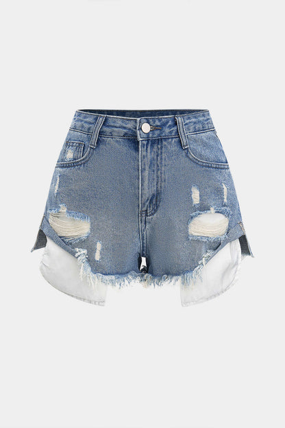 ÉLODIE | RUFFLED DENIM SHORTS