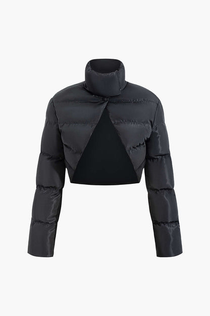 KORIN | CROPPED PUFFER JACKET BLACK
