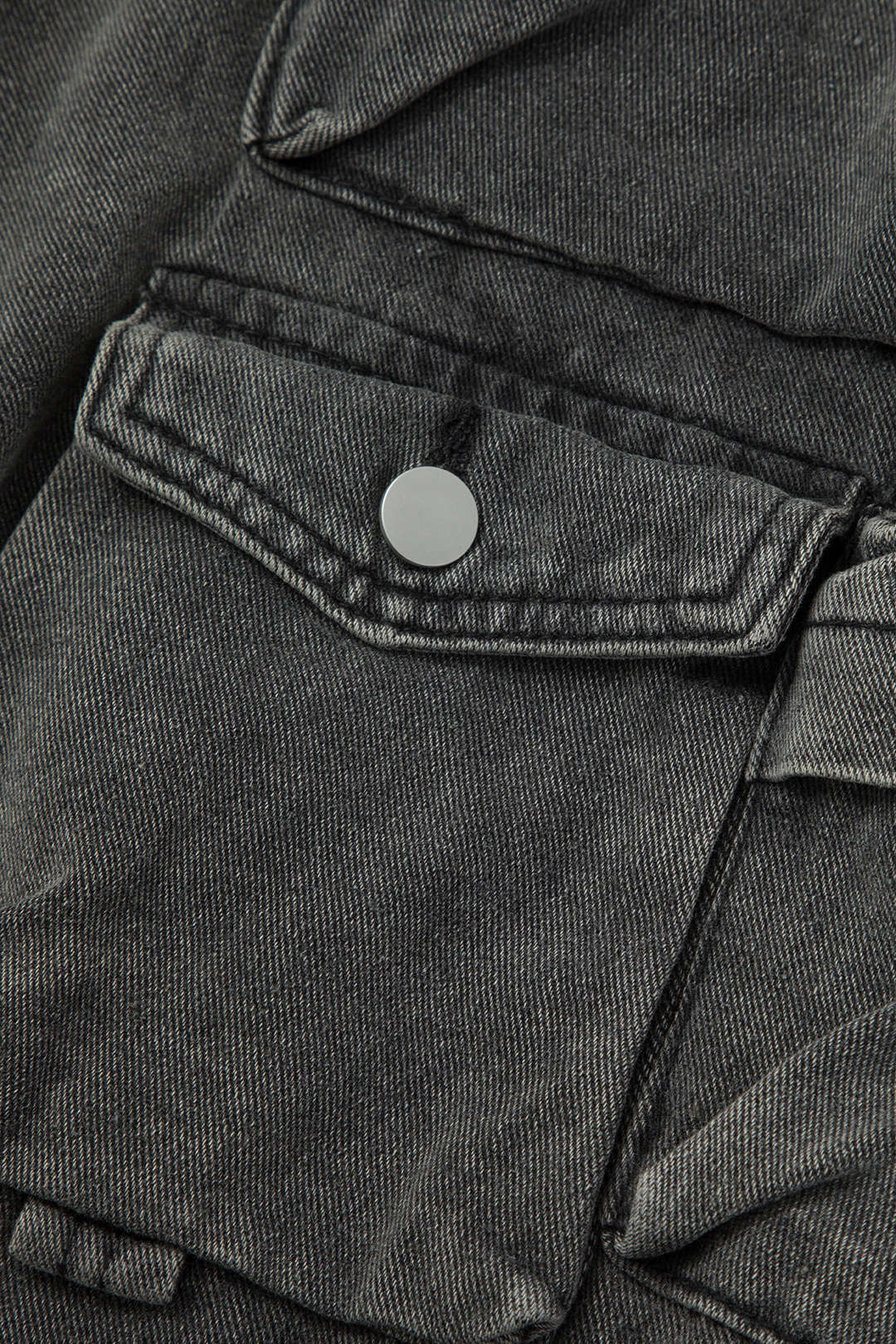NOÉMI | BLACK CARGO JEANS WASH BLUE