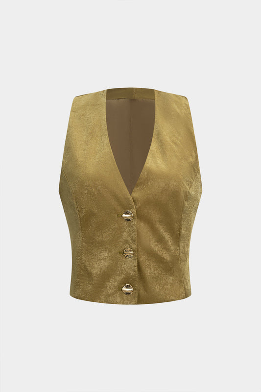 AURELIA | VELVET VEST YELLOW