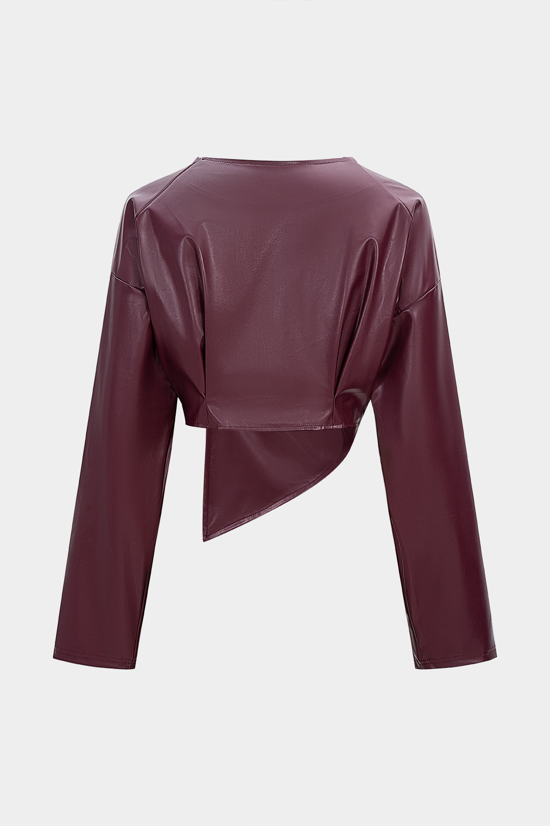 NOIR | CROPPED FAUX LEATHER JACKET