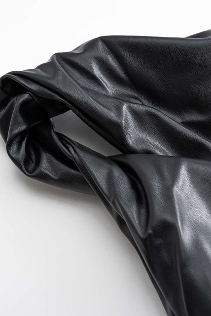 NOCTURNE | ASYMMETRIC LEATHER TOP