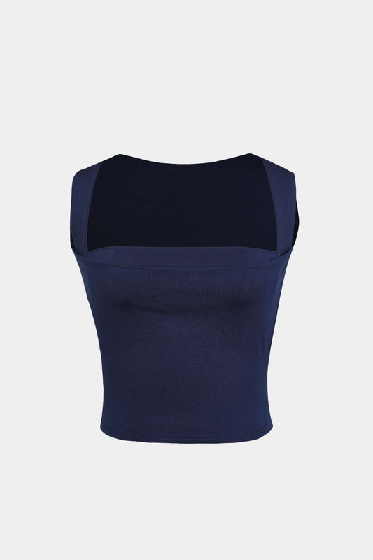 NOVA | SQUARE NECK CROP BLUE