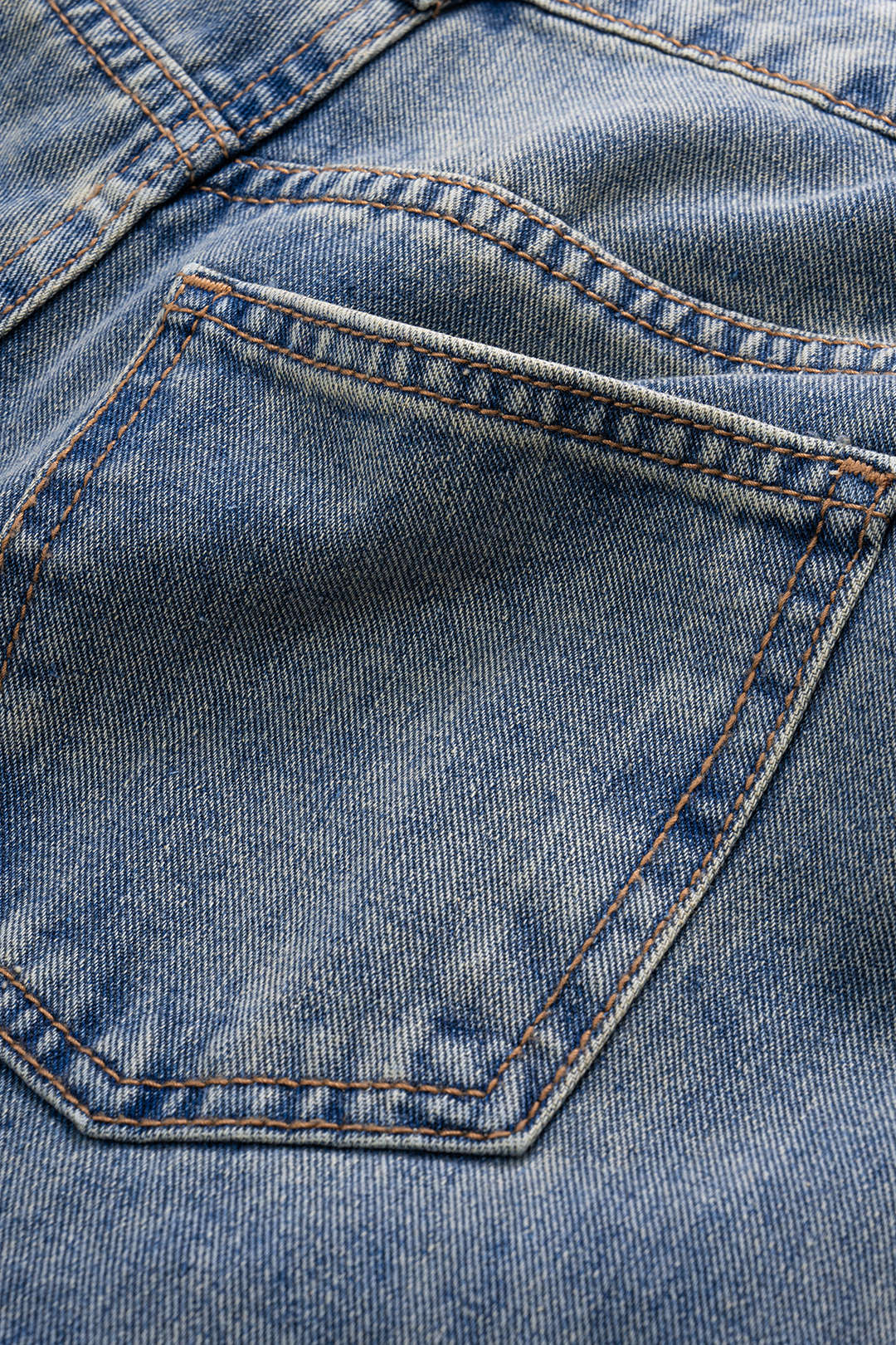 Denim Pleated Pocket Jeans STEEL BLUE