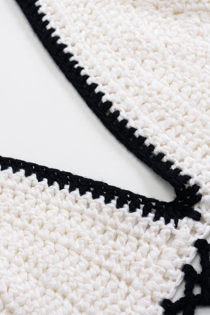 LIA | FLORAL CROCHET HALTER TOP