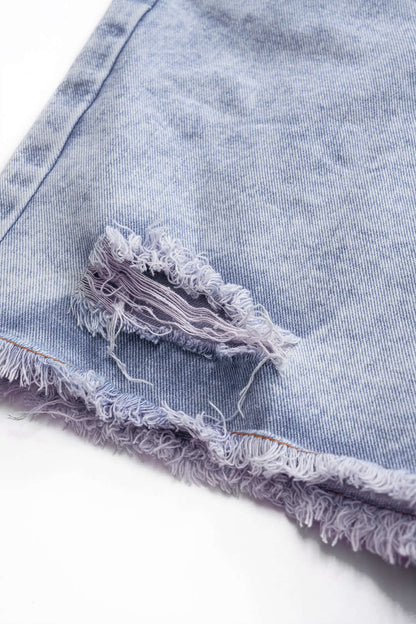 ANOUK | ASYMMETRIC DENIM SHORTS