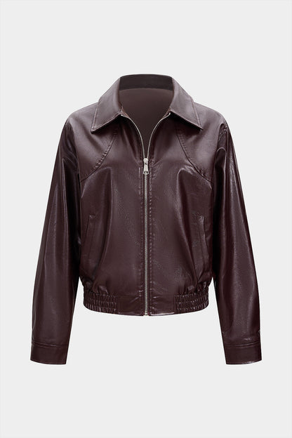 VELORA | CROPPED LEATHER JACKET
