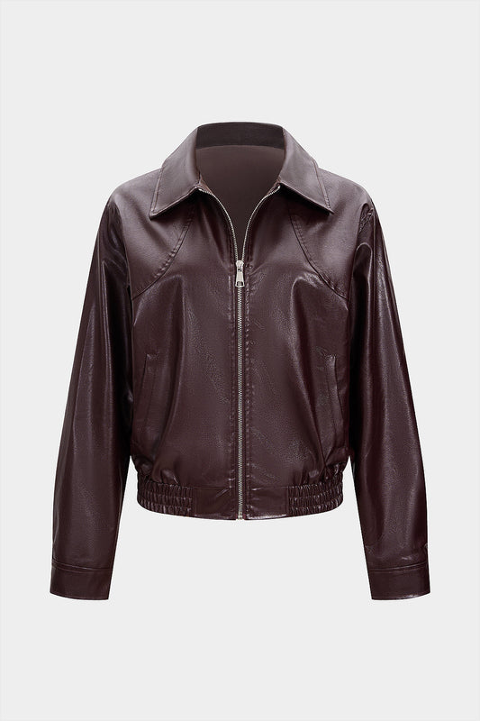 VELORA | CROPPED LEATHER JACKET