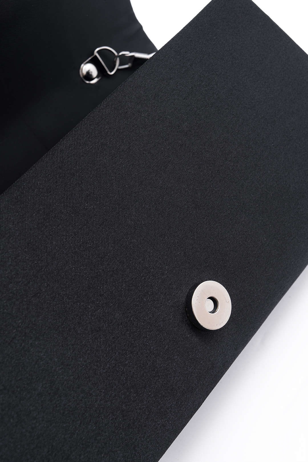 Rhinestone Ruched Clutch Bag With Chain BLACK ONE SIZE