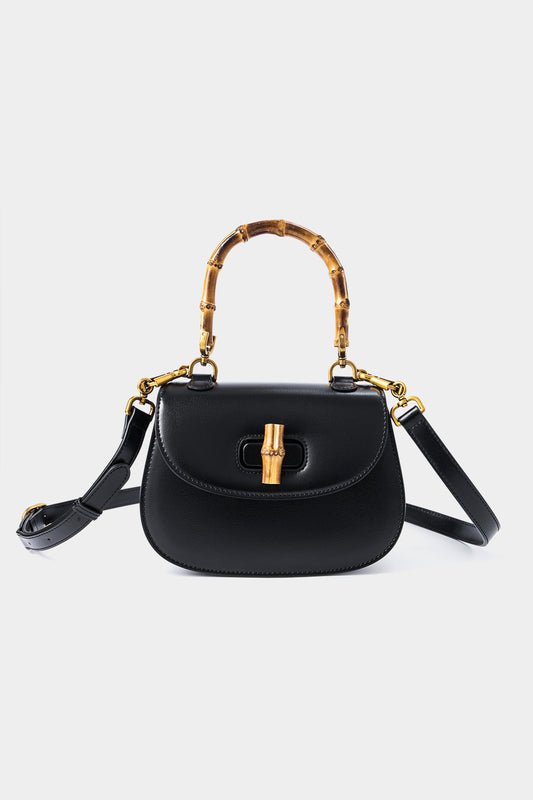 Bamboo Design Cross-Body Bag BLACK ONE SIZE