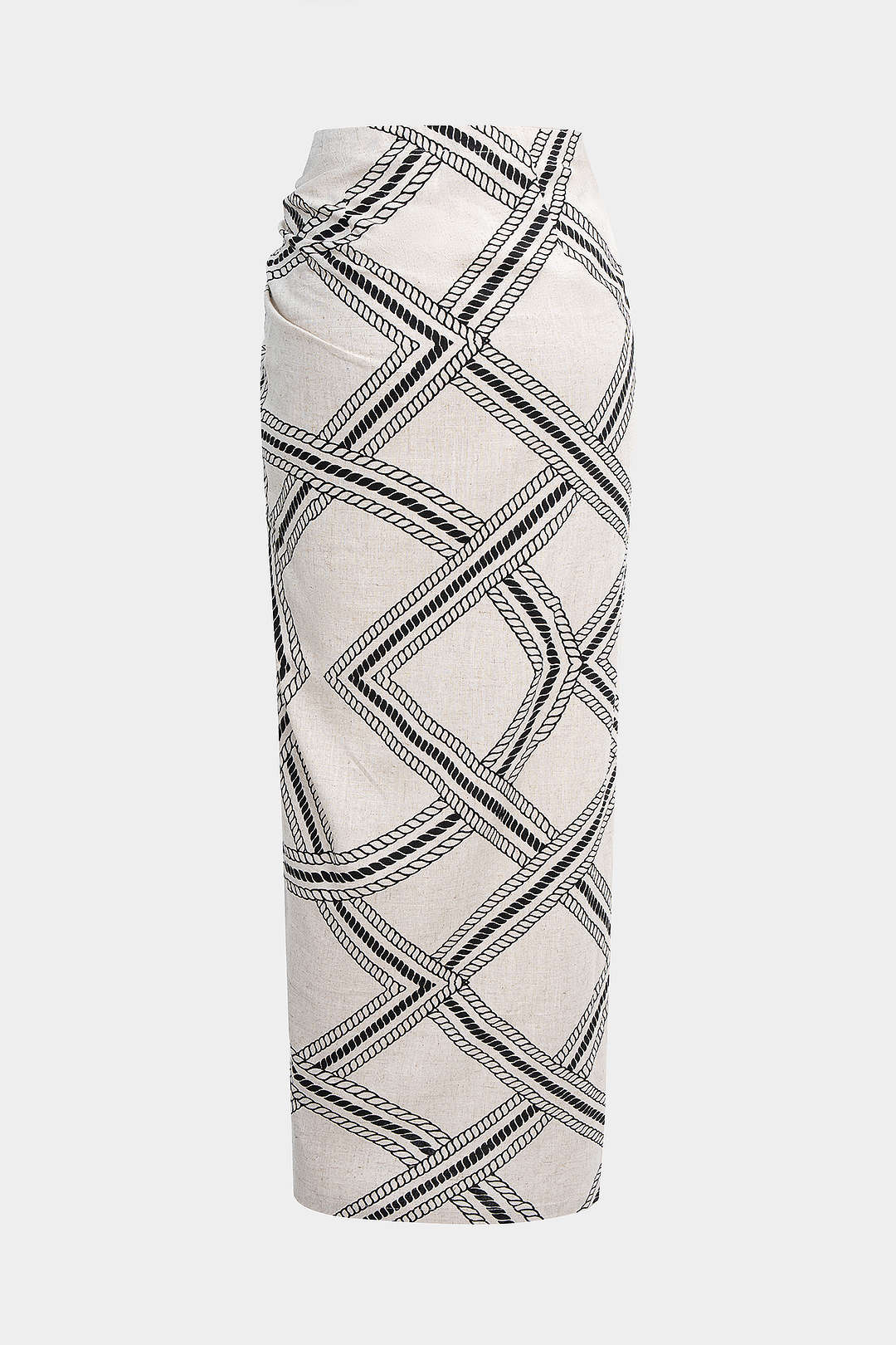 SELENA | PRINT KNOT MIDI SKIRT