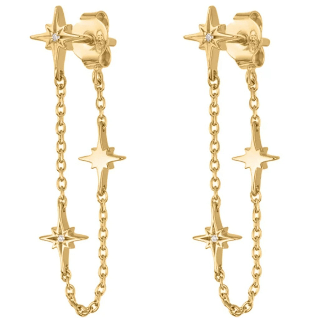 AURELIA | STAR CHAIN DROP EARRINGS