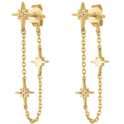 AURELIA | STAR CHAIN DROP EARRINGS