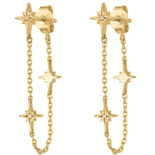 AURELIA | STAR CHAIN DROP EARRINGS