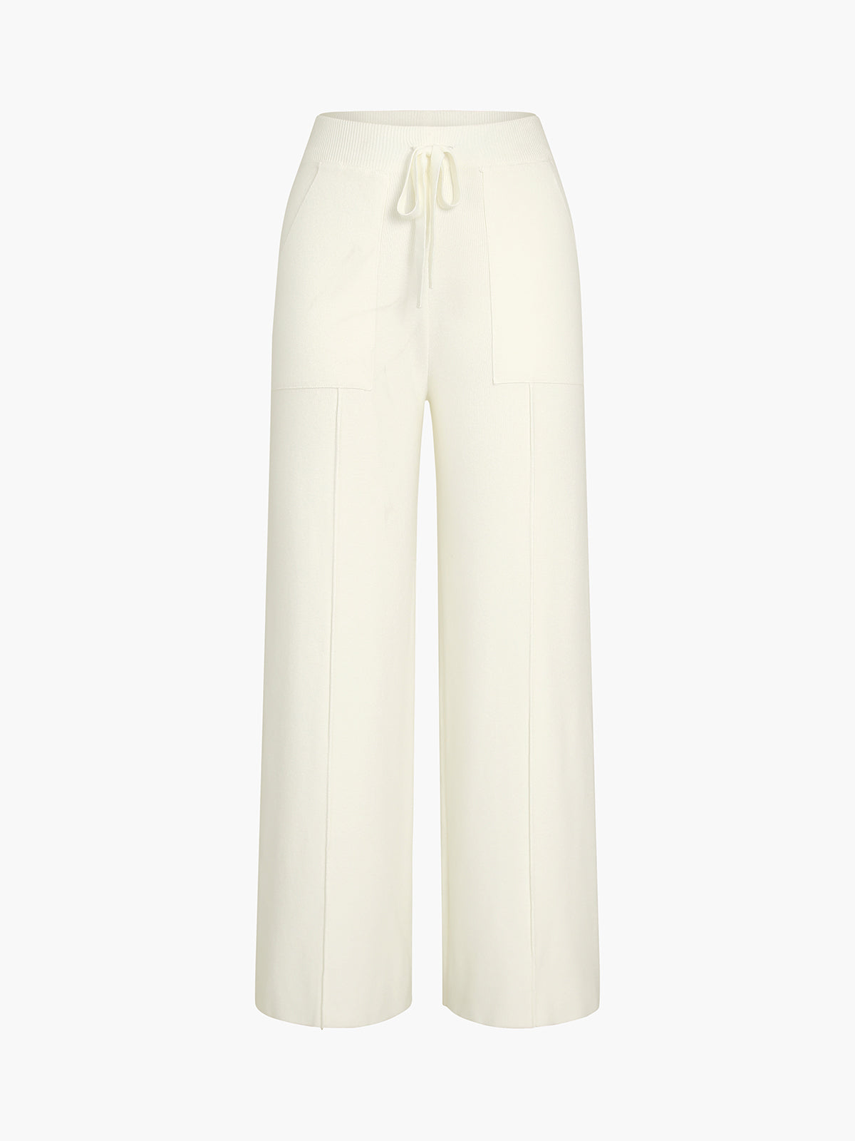 MILANO | KNIT DRAWSTRING PANTS WHITE