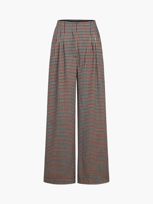 TORINO | CHECKED WIDE LEG PANTS MULTICOLOR