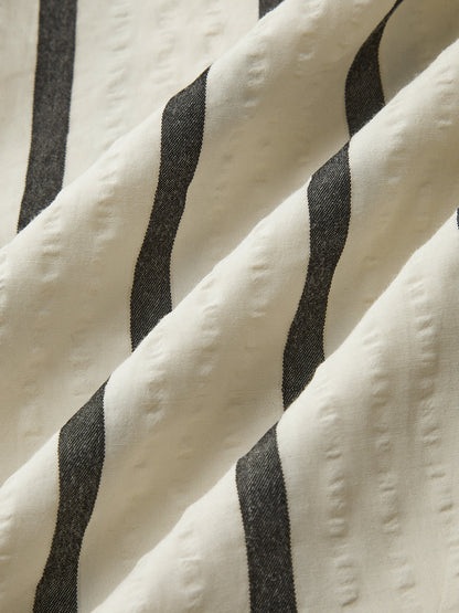 CAPRI | STRIPED DRAWSTRING PANTS BEIGE