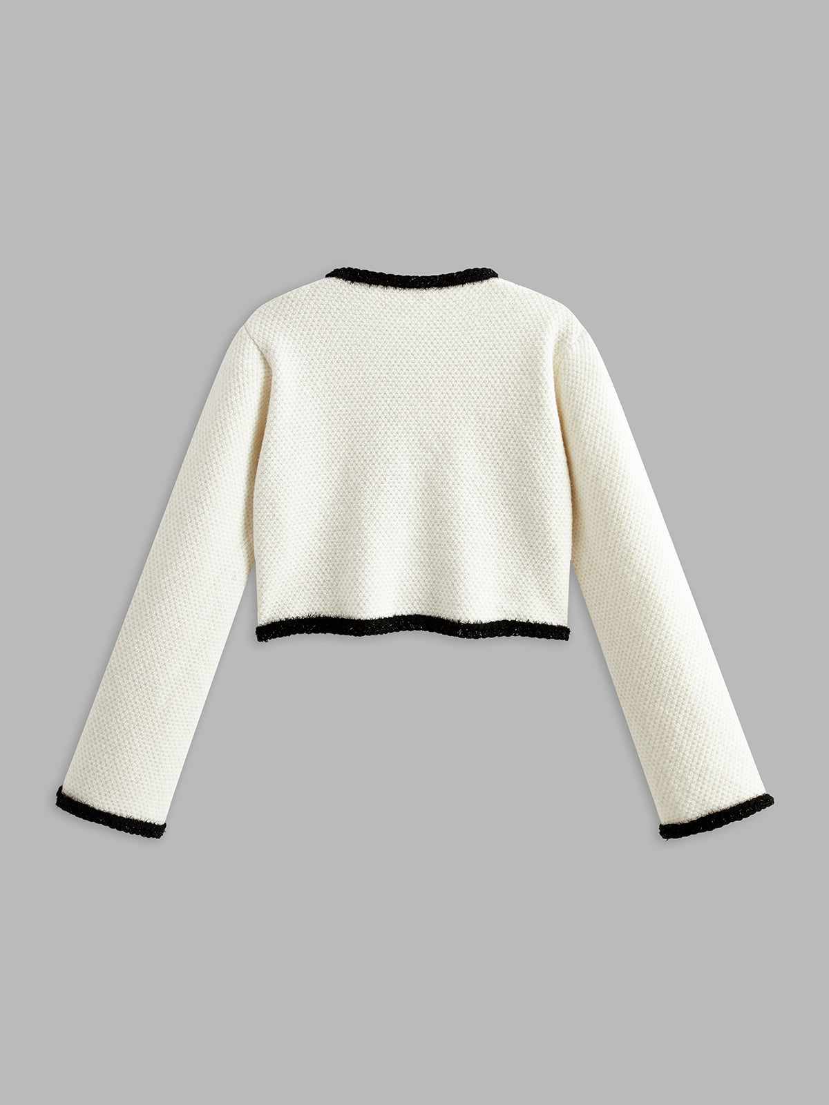 MADELEINE | BOUCLÉ TRIM CROP CARDIGAN