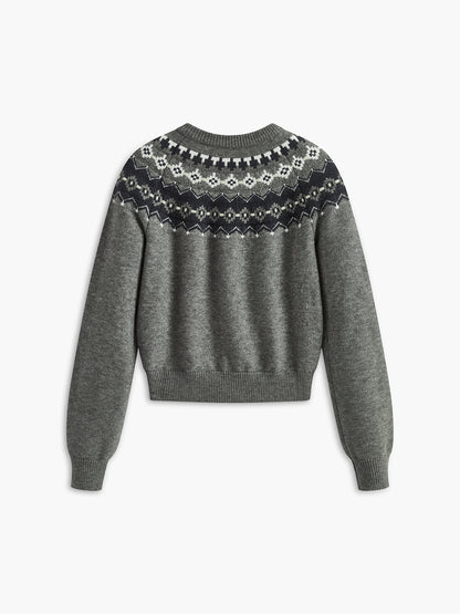 AURORA | FAIR ISLE YOKE CARDIGAN