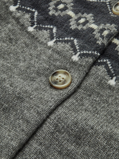 AURORA | FAIR ISLE YOKE CARDIGAN
