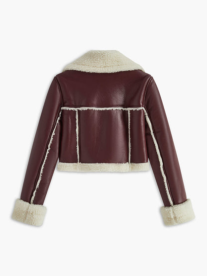 AMARA | CROPPED SHEARLING JACKET